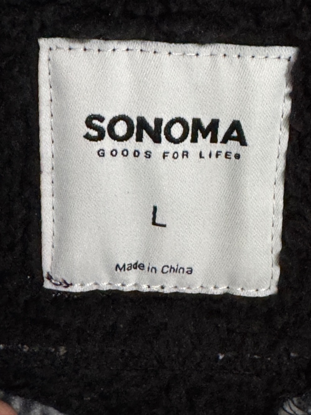Sonoma Black, White & Tan Plaid Lightweight Shacket - Picture 4 of 5